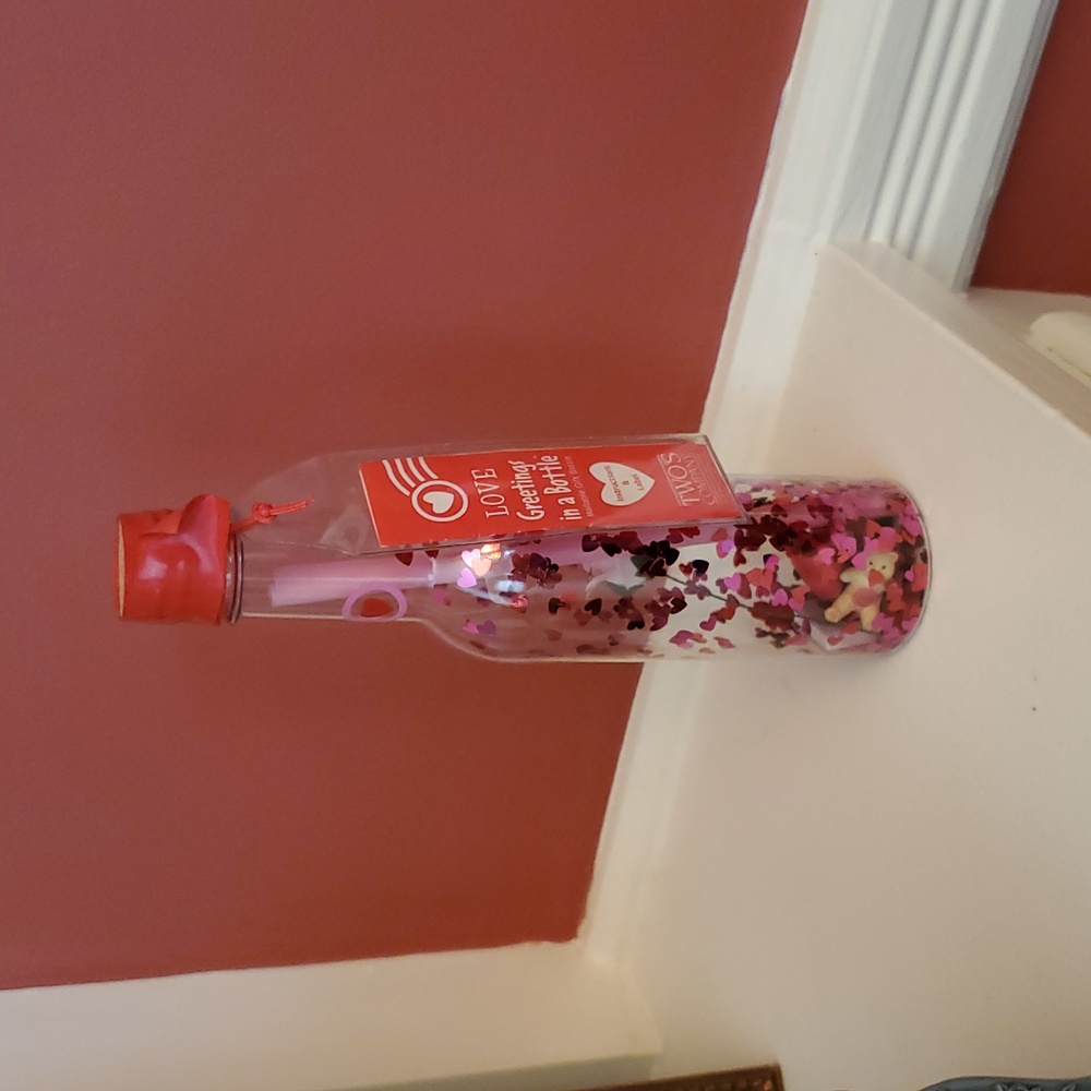 NEW - Two's Company LOVE Personalized Message in a Bottle - Mailable